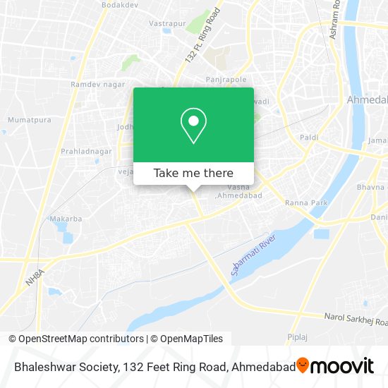 Bhaleshwar Society, 132 Feet Ring Road map
