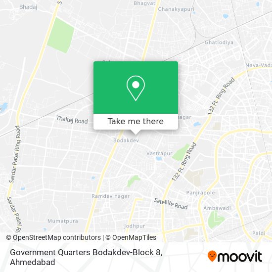 Government Quarters Bodakdev-Block 8 map