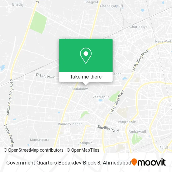 Government Quarters Bodakdev-Block 8 map