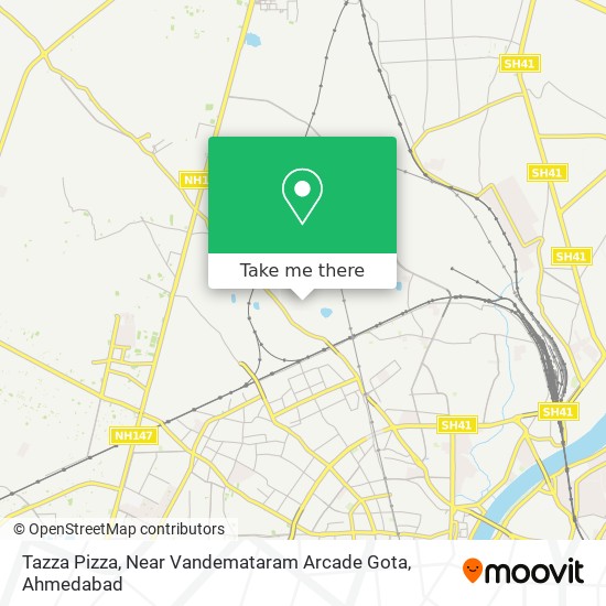 Tazza Pizza, Near Vandemataram Arcade Gota map