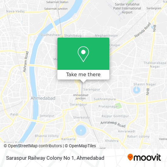 Saraspur Railway Colony No 1 map