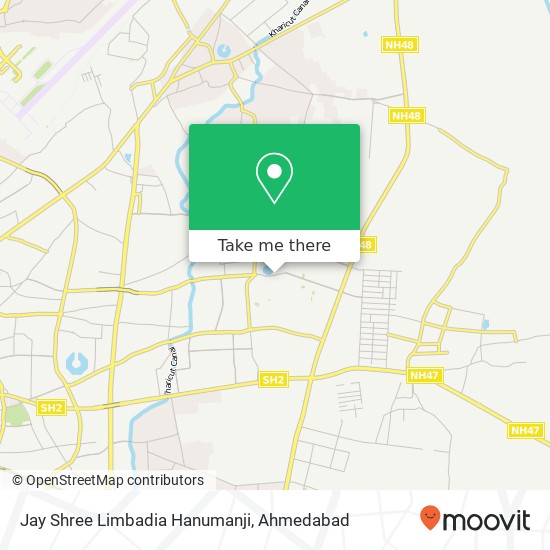 Jay Shree Limbadia Hanumanji map