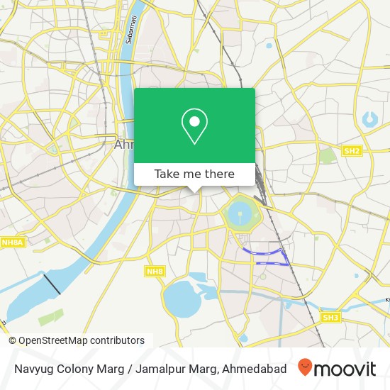 Navyug Colony Marg / Jamalpur Marg map