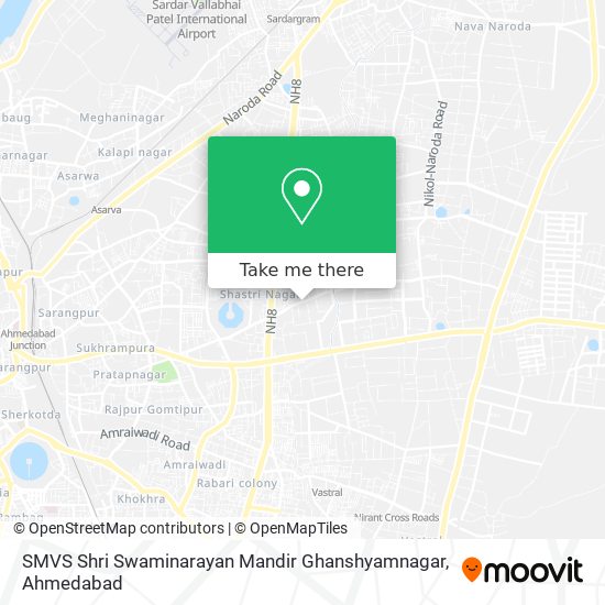 SMVS Shri Swaminarayan Mandir Ghanshyamnagar map
