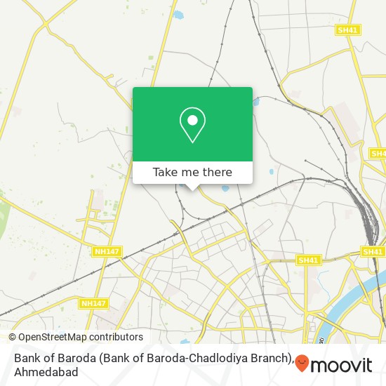 Bank of Baroda (Bank of Baroda-Chadlodiya Branch) map