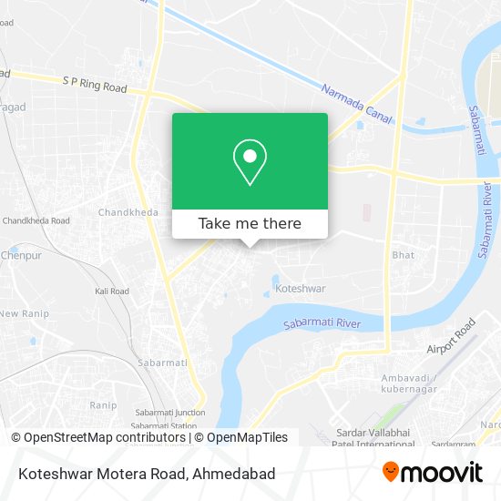 Koteshwar Motera Road map