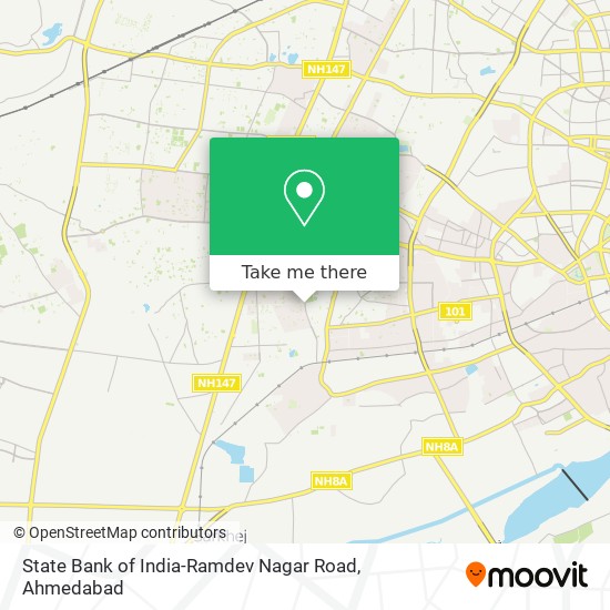 State Bank of India-Ramdev Nagar Road map