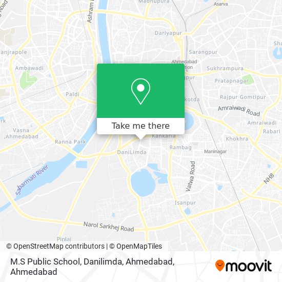 M.S Public School, Danilimda, Ahmedabad map