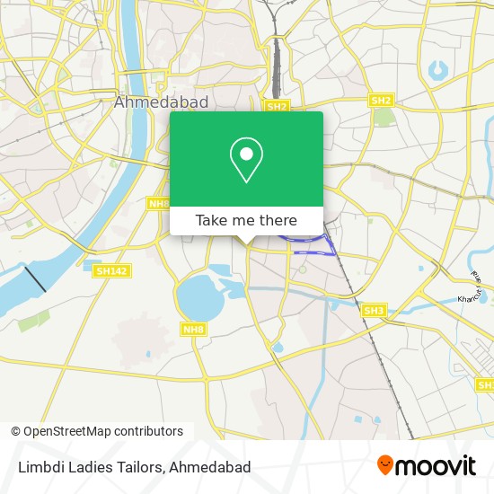 Limbdi Ladies Tailors map