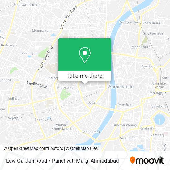 Law Garden Road / Panchvati Marg map