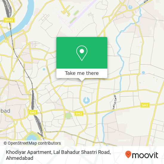 Khodiyar Apartment, Lal Bahadur Shastri Road map
