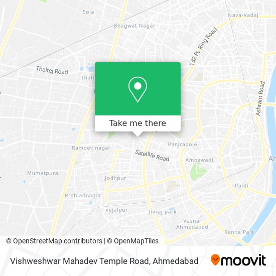 Vishweshwar Mahadev Temple Road map