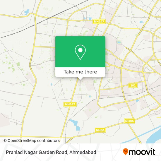 Prahlad Nagar Garden Road map