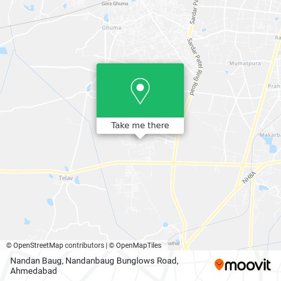 Nandan Baug, Nandanbaug Bunglows Road map
