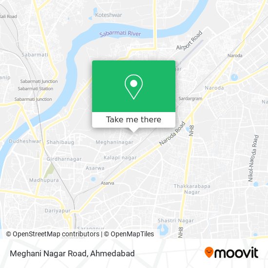 Meghani Nagar Road map