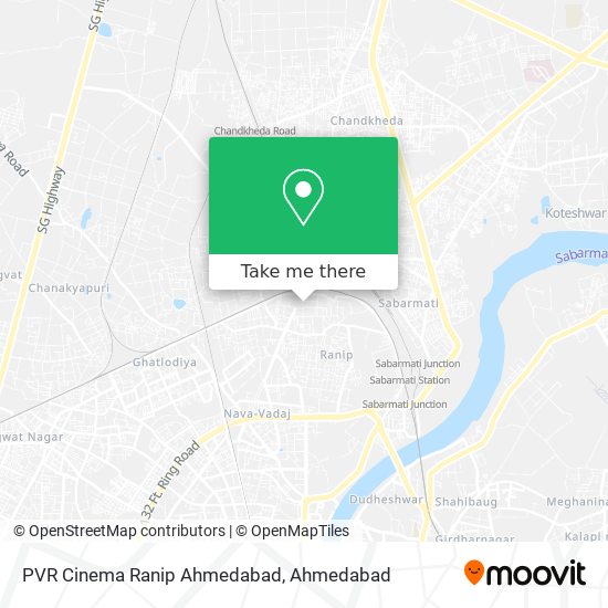 PVR Cinema Ranip Ahmedabad map