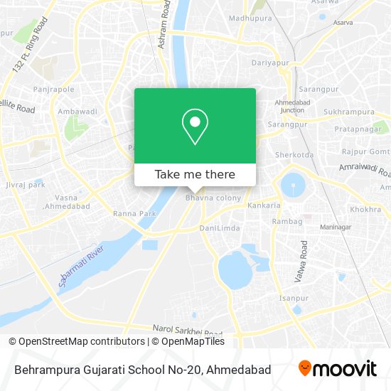 Behrampura Gujarati School No-20 map