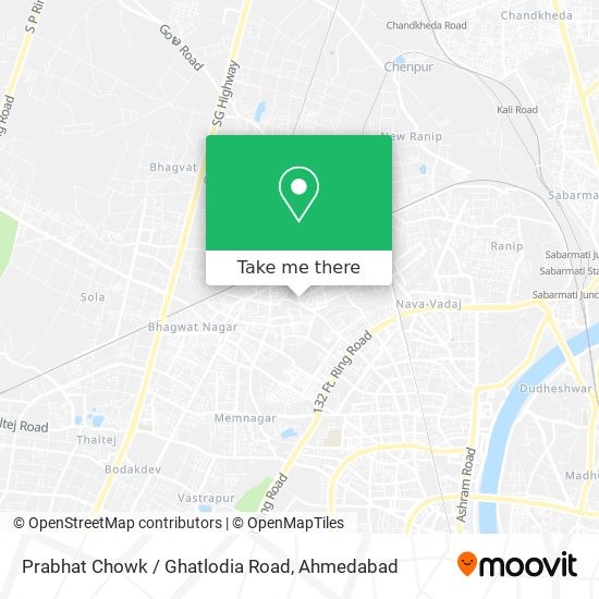 Prabhat Chowk / Ghatlodia Road map