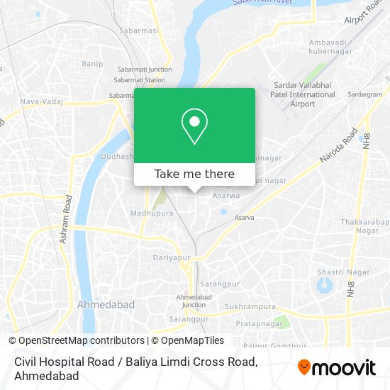 Civil Hospital Road / Baliya Limdi Cross Road map