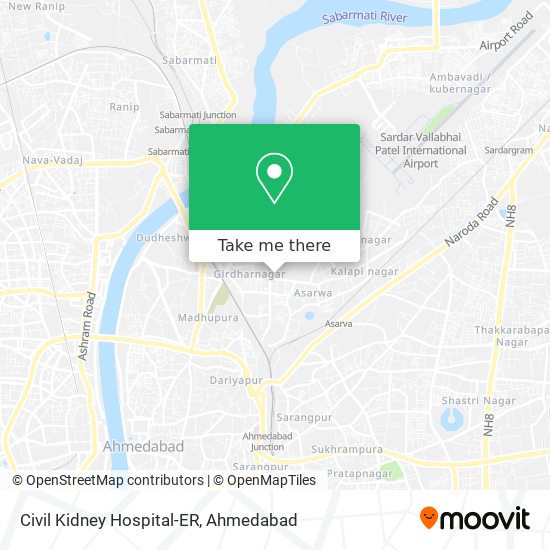 Civil Kidney Hospital-ER map