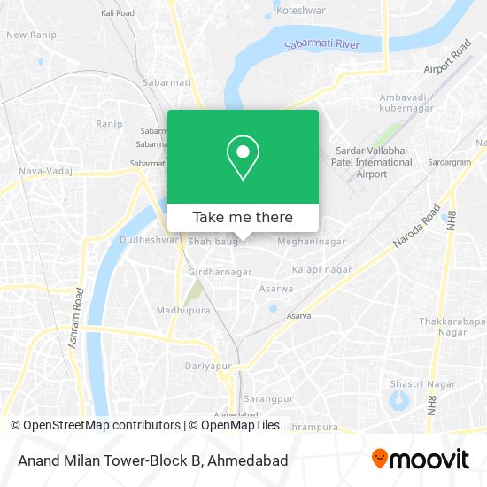 Anand Milan Tower-Block B map