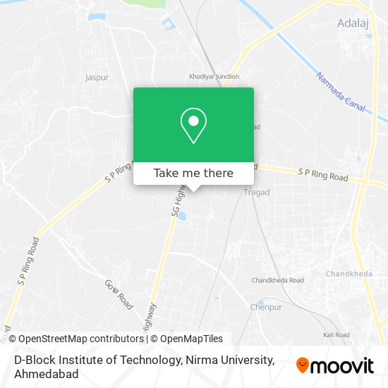 D-Block Institute of Technology, Nirma University map