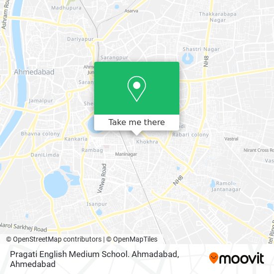 Pragati English Medium School. Ahmadabad map