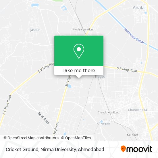 Cricket Ground, Nirma University map
