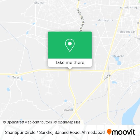 Shantipur Circle / Sarkhej Sanand Road map