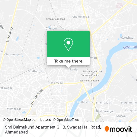 Shri Balmukund Apartment GHB, Swagat Hall Road map