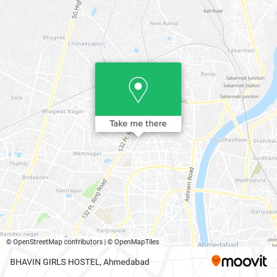 BHAVIN GIRLS HOSTEL map
