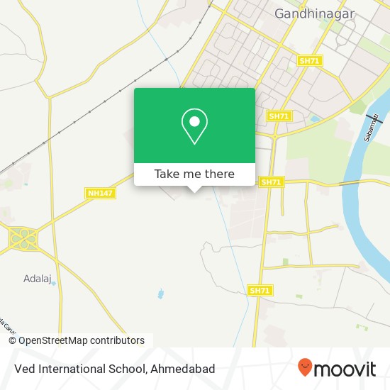 Ved International School map