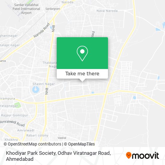 Khodiyar Park Society, Odhav Viratnagar Road map