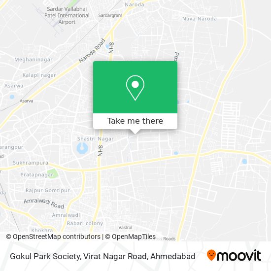 Gokul Park Society, Virat Nagar Road map