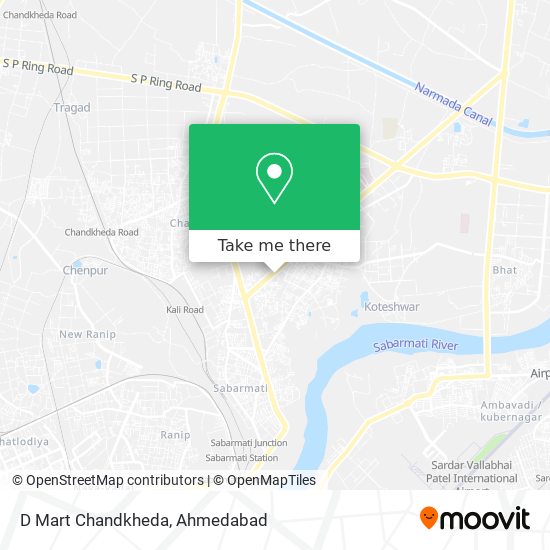 D Mart Chandkheda map