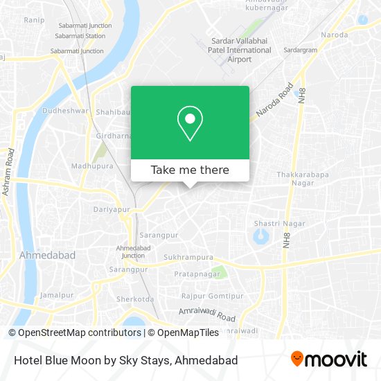 Hotel Blue Moon by Sky Stays map