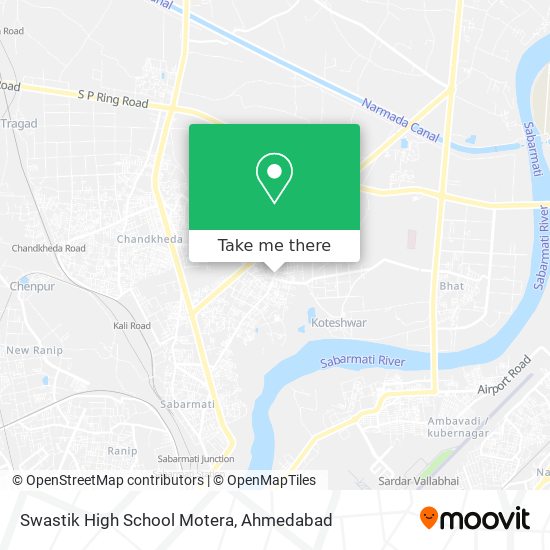 Swastik High School Motera map