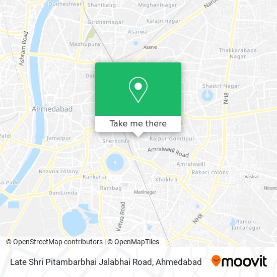 Late Shri Pitambarbhai Jalabhai Road map
