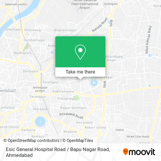 Esic General Hospital Road / Bapu Nagar Road map