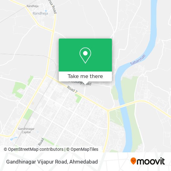 Gandhinagar Vijapur Road map