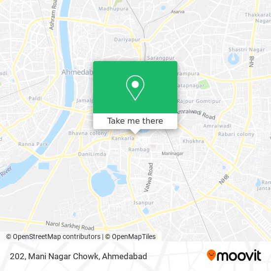 202, Mani Nagar Chowk map