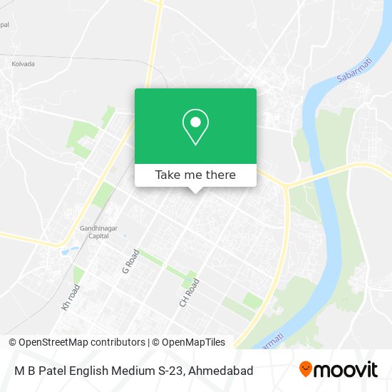 M B Patel English Medium S-23 map
