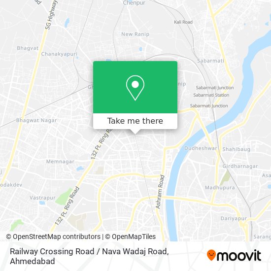 Railway Crossing Road / Nava Wadaj Road map