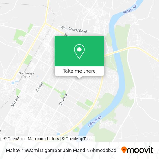 Mahavir Swami Digambar Jain Mandir map