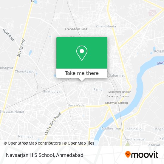 Navsarjan H S School map