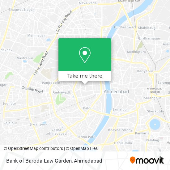 Bank of Baroda-Law Garden map