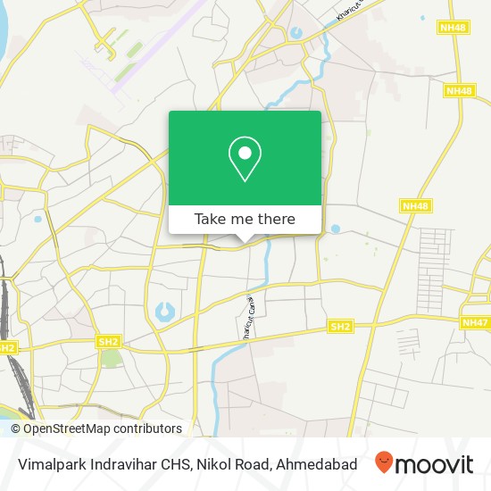 Vimalpark Indravihar CHS, Nikol Road map