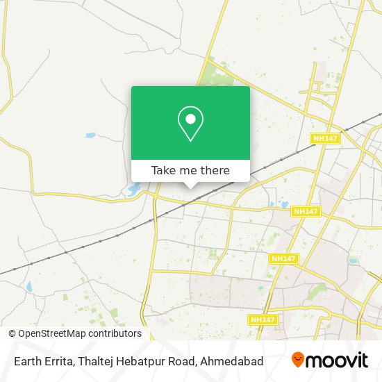 Earth Errita, Thaltej Hebatpur Road map