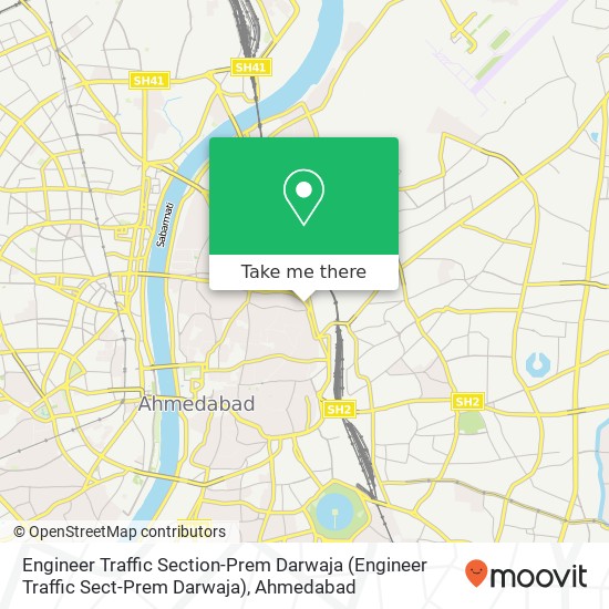 Engineer Traffic Section-Prem Darwaja map