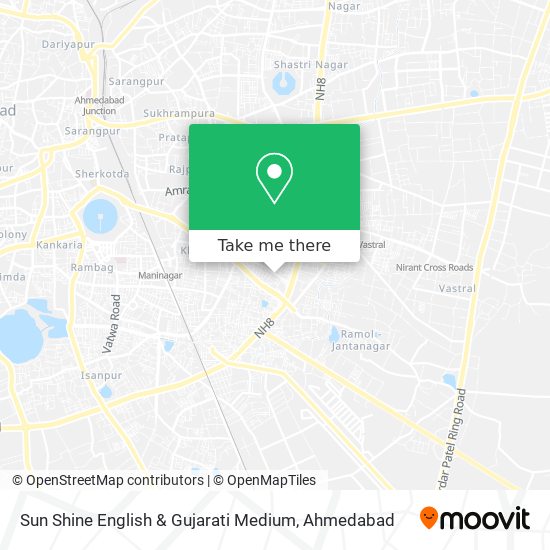 Sun Shine English & Gujarati Medium map